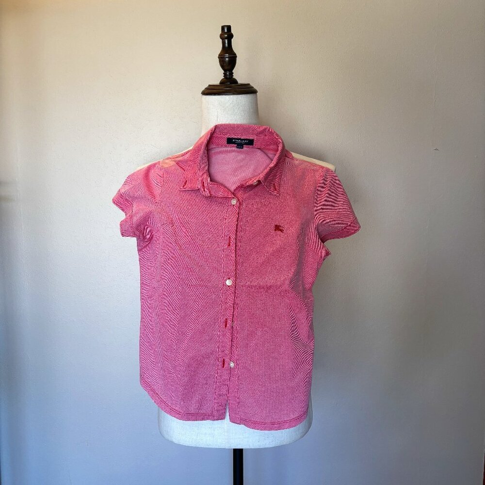 Burberry London Girl’s Pink Button-Up Shirt Size 160A (US 12–14)
